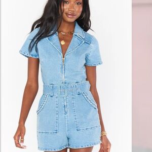 Show Me Your MuMu Denim Romper